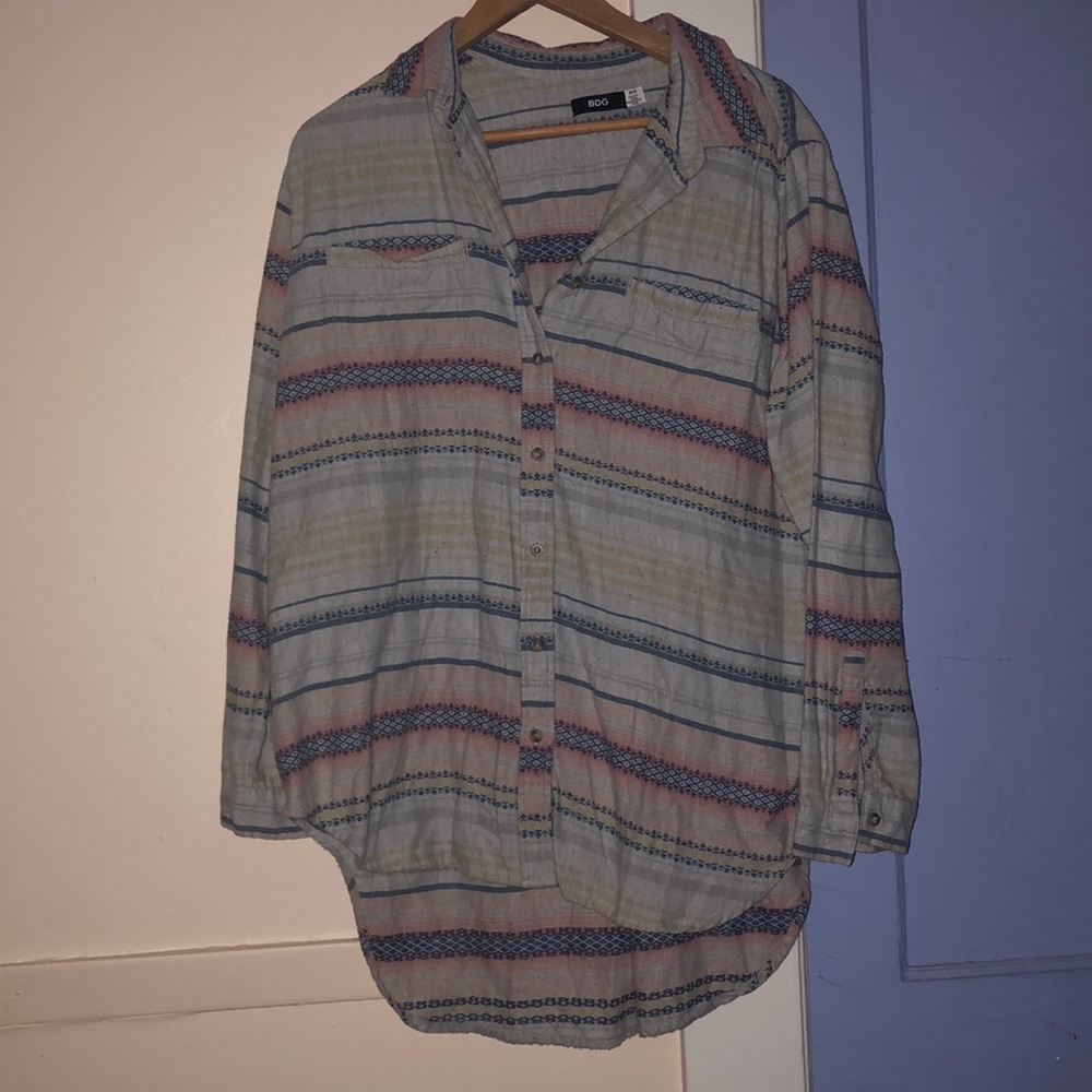 Urban Outfitters Striped Flannel